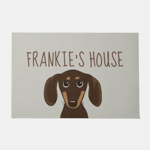 Felpudo Dachshund de chocolate mate  Personalizado de Perr