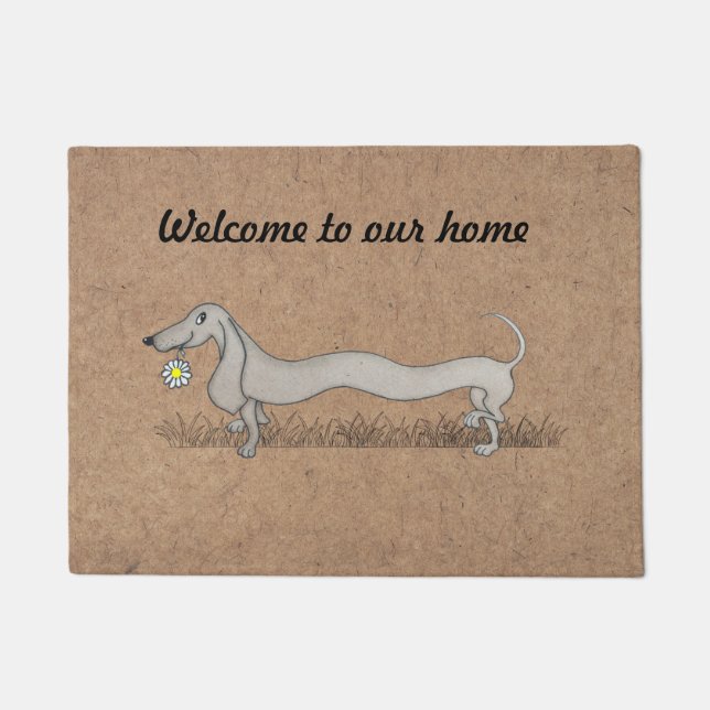 Felpudo Dachshund Groomer Veterinarian Door Mat (Anverso)
