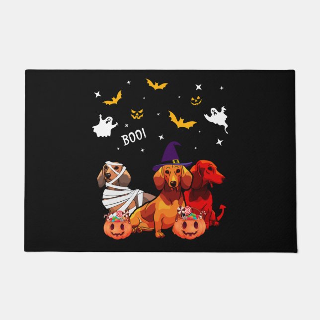 Felpudo Dachshund Halloween Perro Lover (Anverso)