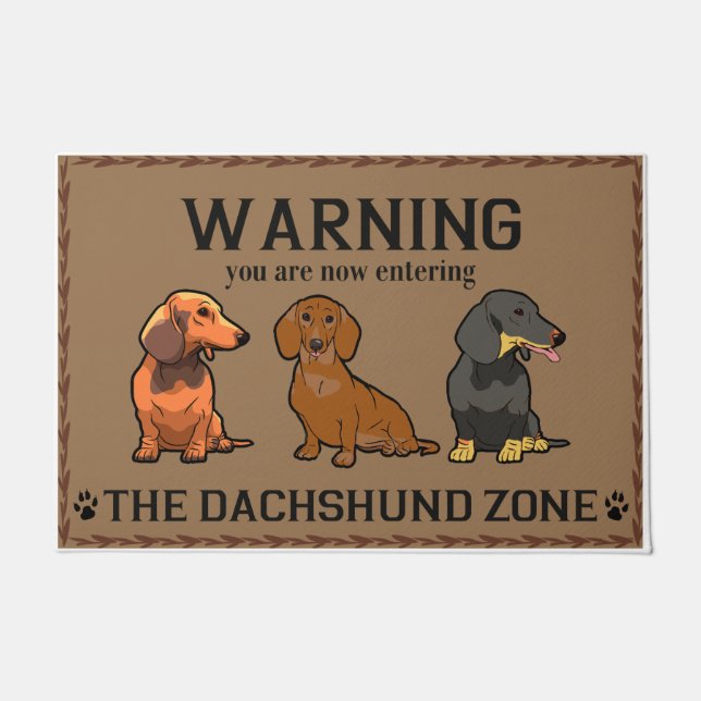 Felpudo Dachshund Lover Gift,Dachshund Doormat (Anverso)