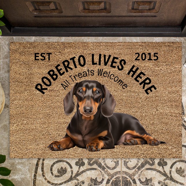 Felpudo Dachshund Perro Personalizado Perro Perdedor Doorm (Subido por el creador)