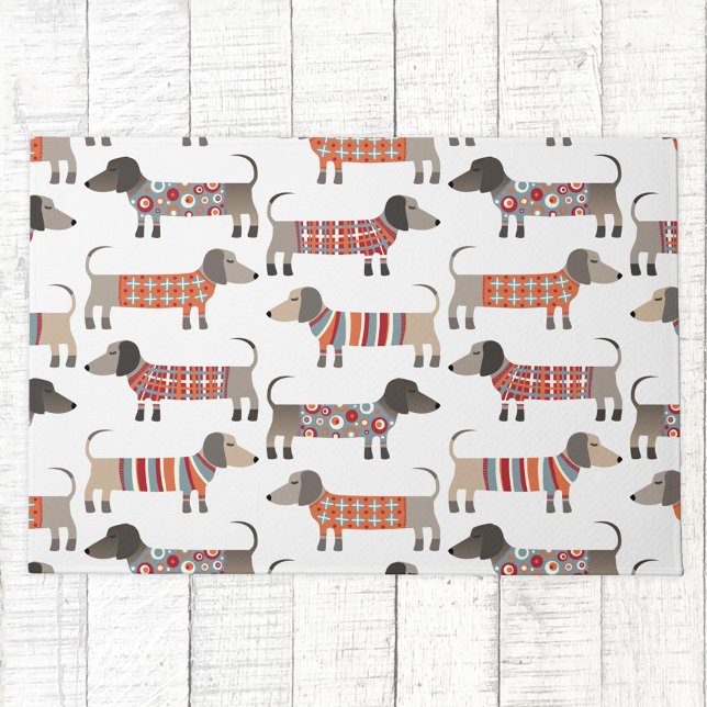 Felpudo Dachshund Wiener Sausage Dog (Dachshund Wiener Sausage Dog fun doormat)