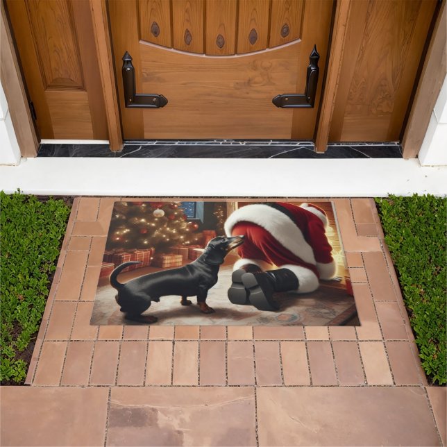 Felpudo Dachshund y Santa  (Exterior)