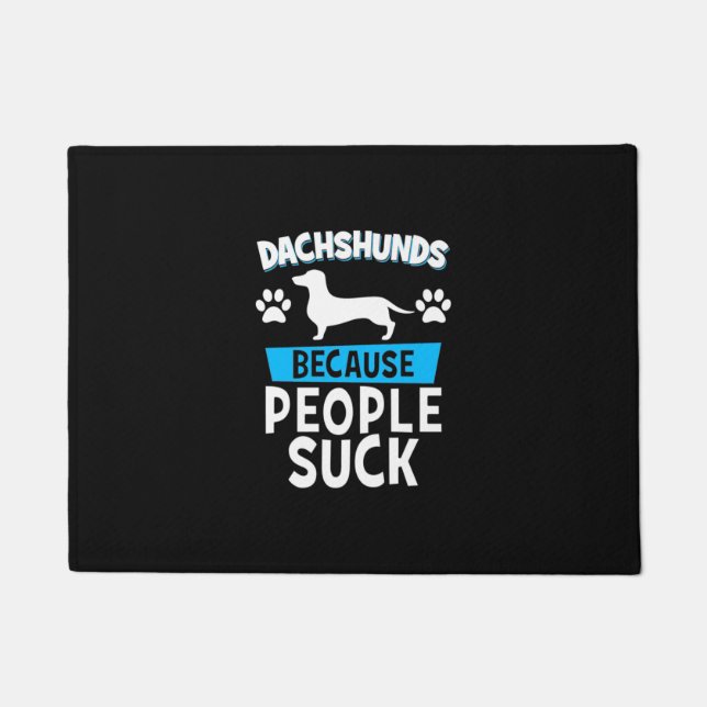 Felpudo Dachshunds con mis amigos (Anverso)