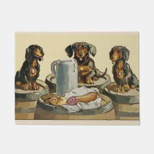 Felpudo Dachshunds en Butchers, agrega texto