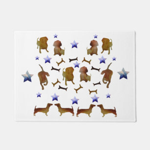 Felpudo Dachshunds, estrellas y tonalidades de perro acuar