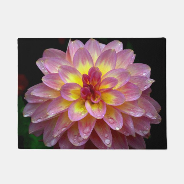 Felpudo Dahlia rosa (Anverso)