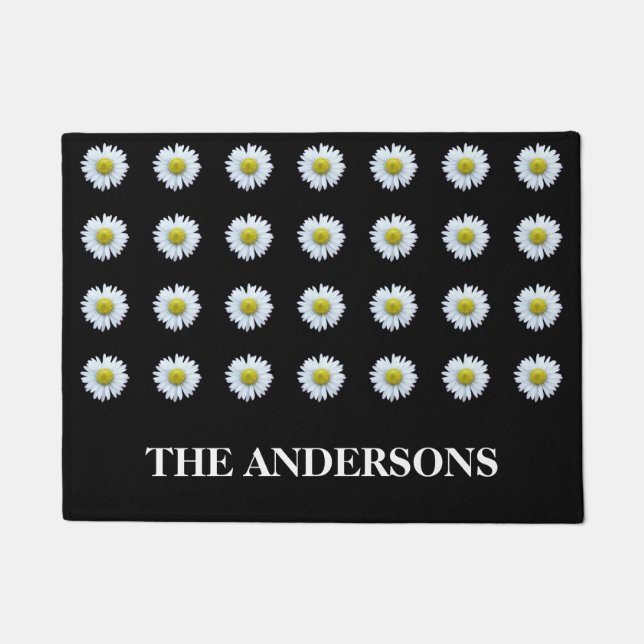 Felpudo Daisy Black (Anverso)