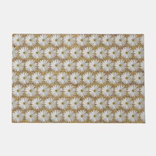 Felpudo Daisy Flowers Burlap