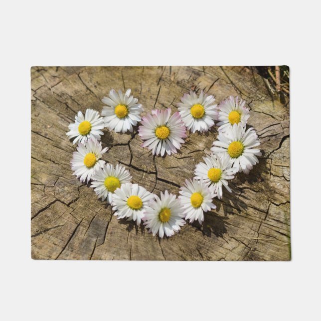 Felpudo Daisy Heart Door Mat (Anverso)