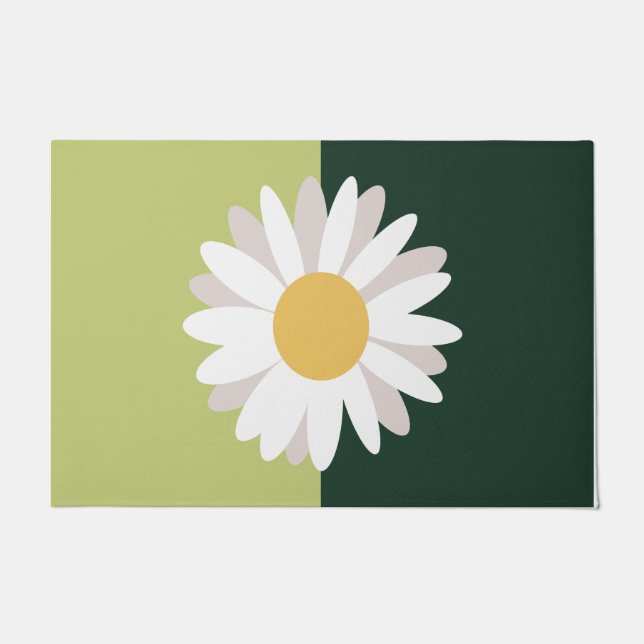 Felpudo Daisy Indoor Door Mat, Green  (Anverso)