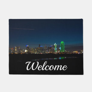 Felpudo Dallas Skyline Dawn Pano Welcome Doormat