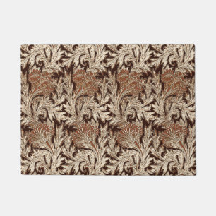 Felpudo Damasco de Flores Jacobeas, Taupe Tan y Cream