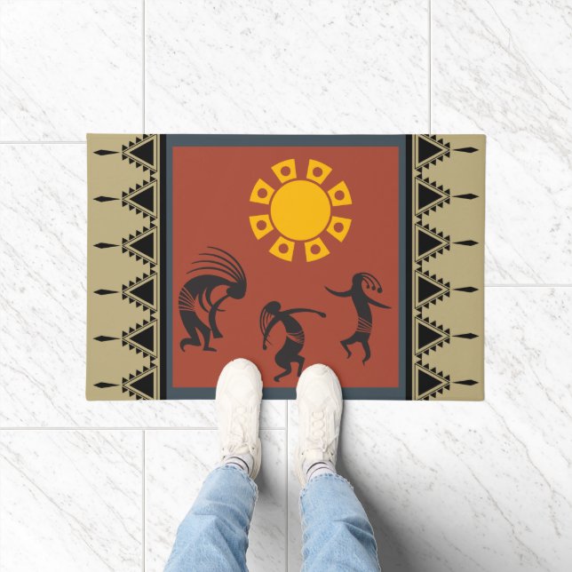 Felpudo Dancing Kokopelli Doormat Sudoeste (Interior)