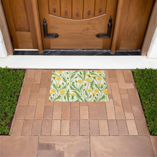 Felpudo Dandelions, verde, amarillo y blanco (Exterior)