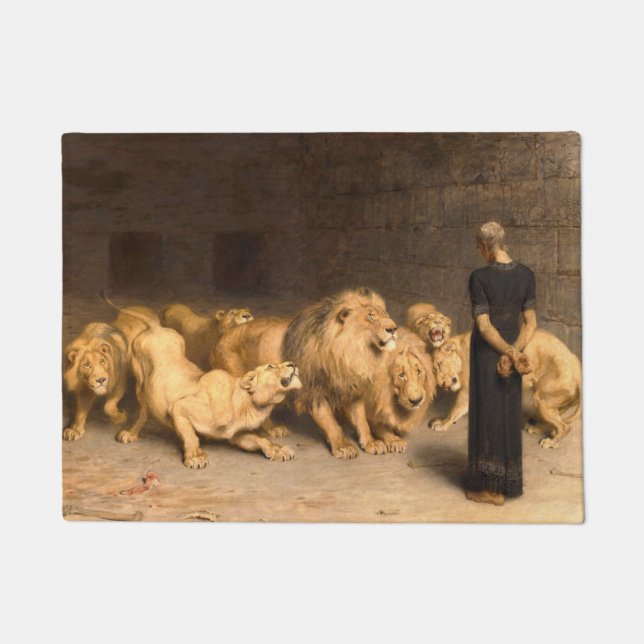 Felpudo Daniel En El León De 1872 De Briton Riviere (Anverso)