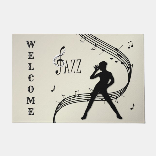Felpudo Danza de Jazz Golden Music Doormat (Anverso)
