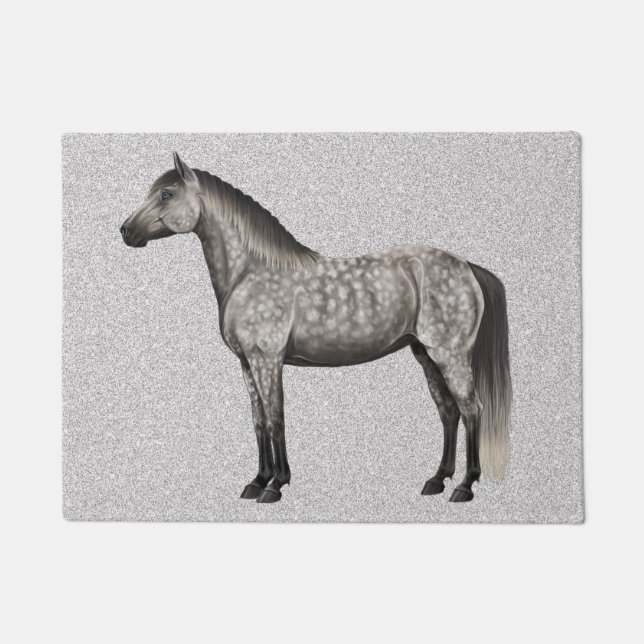 FELPUDO DAPPLE GRY HORSE DOORMAT (Anverso)