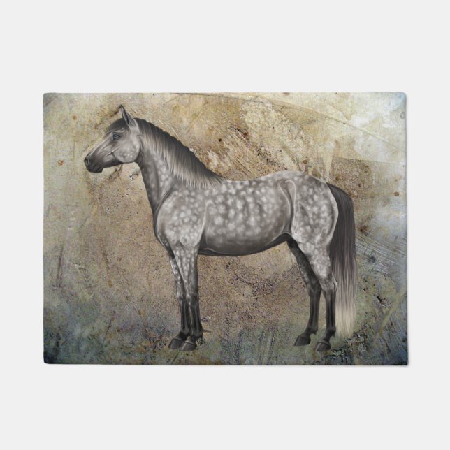 FELPUDO DAPPLE GRY HORSE DOORMAT (Anverso)