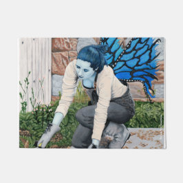 Felpudo Dark Fairy Gardener Gardener Fantasy Art Doormat