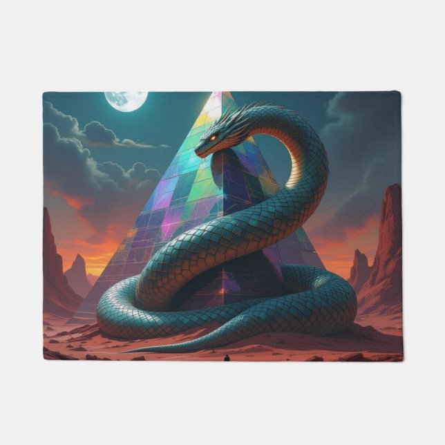 Felpudo „Das Geheimnis der Schlangengötter“ (Anverso)