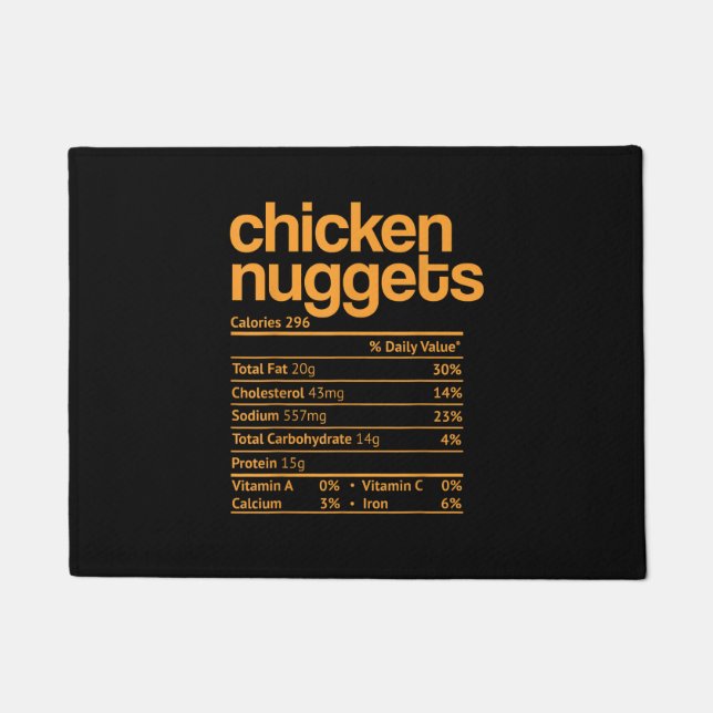 Felpudo Datos Nutricionales de Nuggets de Pollo Divertidos (Anverso)