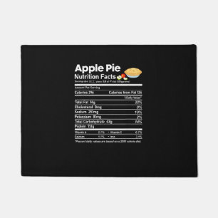Felpudo Datos Nutricionales de Tarta de Manzana Divertidos