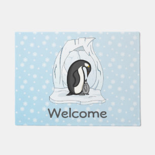Felpudo Davin y Annie el Doormat de los pingüinos