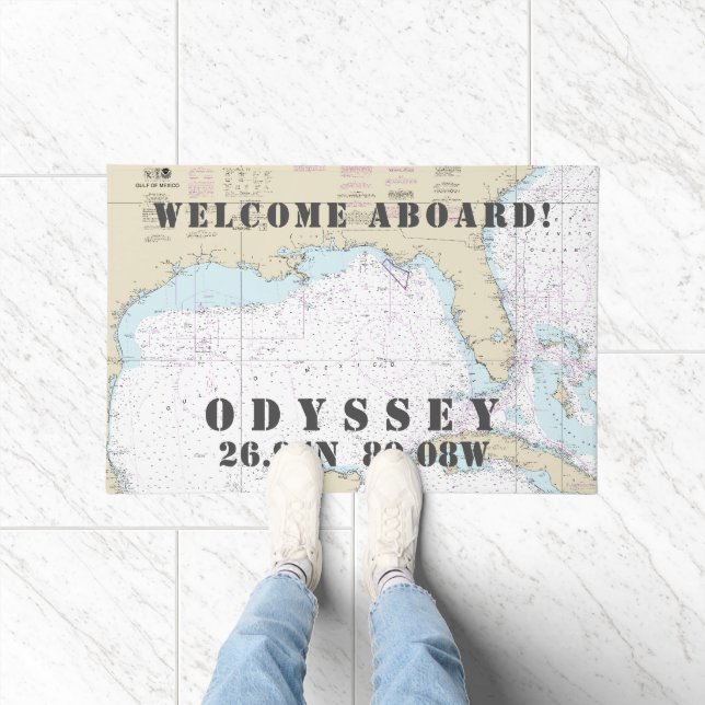 Felpudo 🌊 de longitud de la latitud del barco ⚓ Náutica d (Interior)