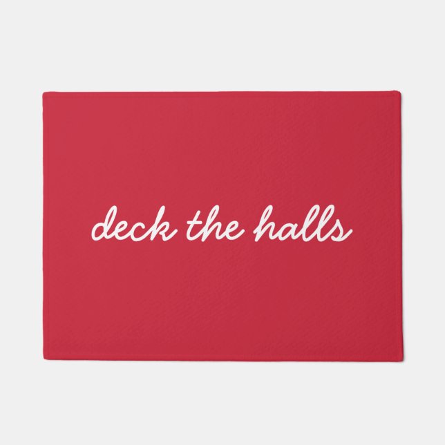 Felpudo Deck Los Navidades De Los Halls Holiday Sencillo G (Anverso)