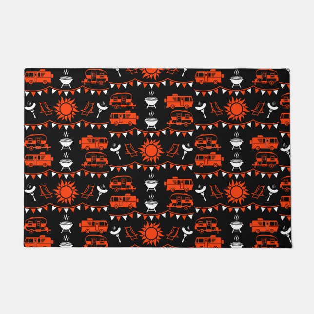 Felpudo Decoración de camping de caravana (Anverso)