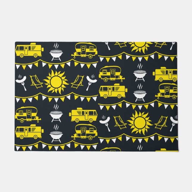 Felpudo Decoración de camping de caravana (Anverso)