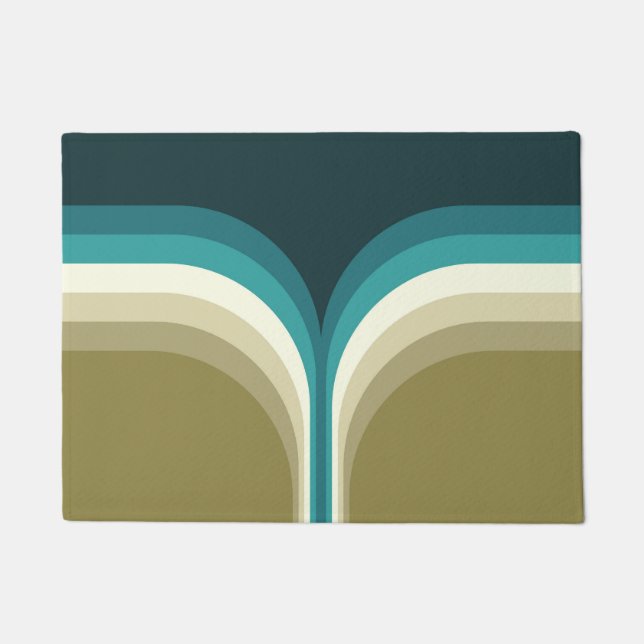 Felpudo Decoración de doble arco estilo retro (Anverso)