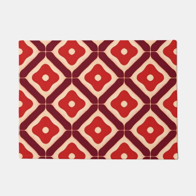 Felpudo 🔴 Decoración de entrada moderna abstracta geométr (Anverso)