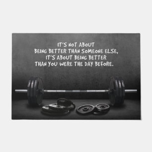 Felpudo Decoración de gimnasio, Doormat de motivación de