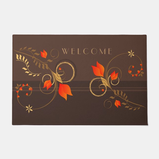 Felpudo Decoración floral (Anverso)