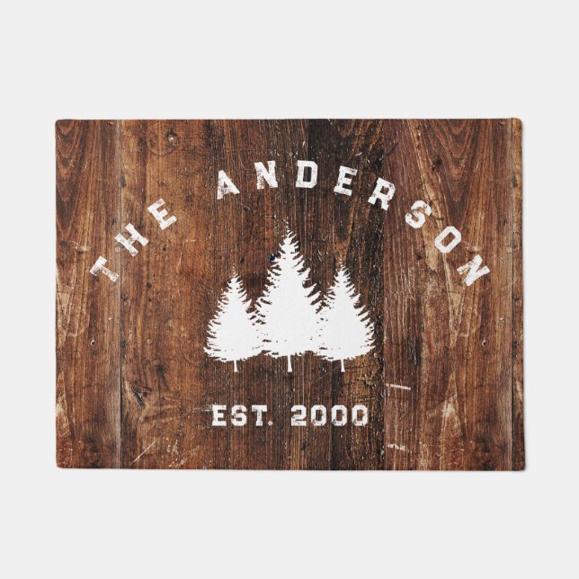 Felpudo Decoración personalizada de hogar familiar en made (Anverso)