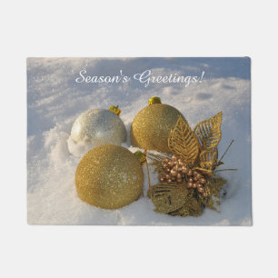 Felpudo Decoraciones navideñas personalizado de texto door