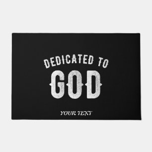 FELPUDO DEDICADO A DIOS PERSONALIZABLE GUAY TEXTO BLANCO