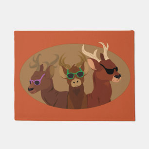 Felpudo Deer Con Gafas De Sol