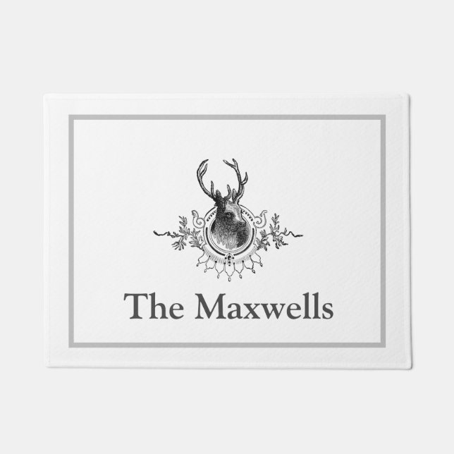 Felpudo Deer vintage decorativo (Anverso)