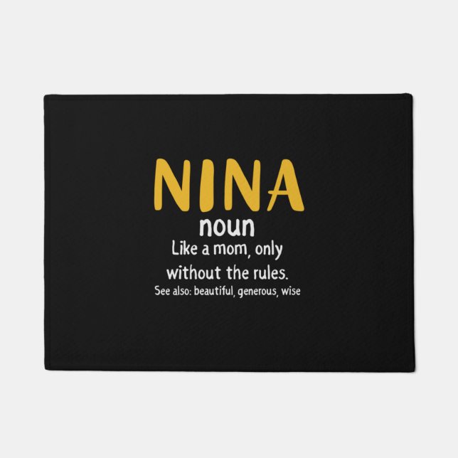 Felpudo Definición de nina de arte madre (Anverso)