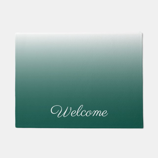Felpudo Degradado oscuro personalizado verde (Anverso)
