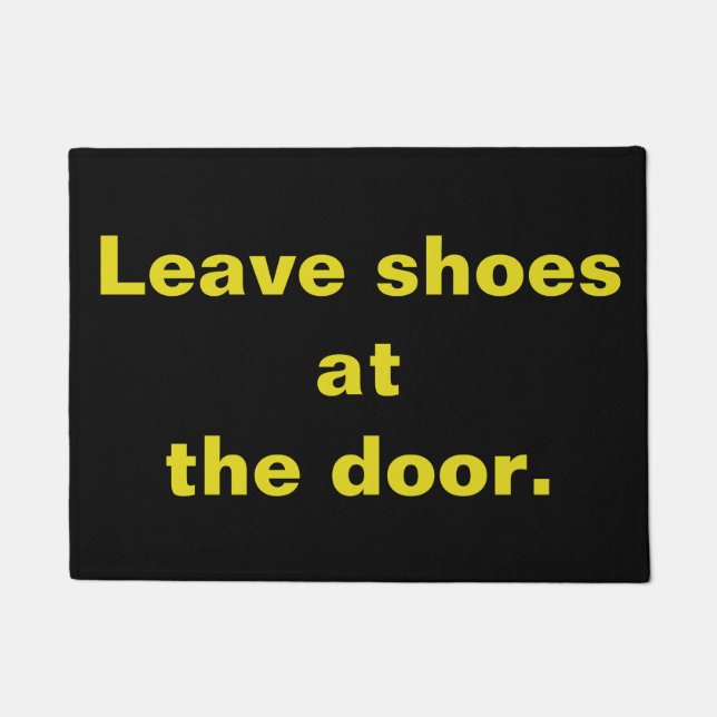 Felpudo Deje los zapatos en la puerta (Anverso)