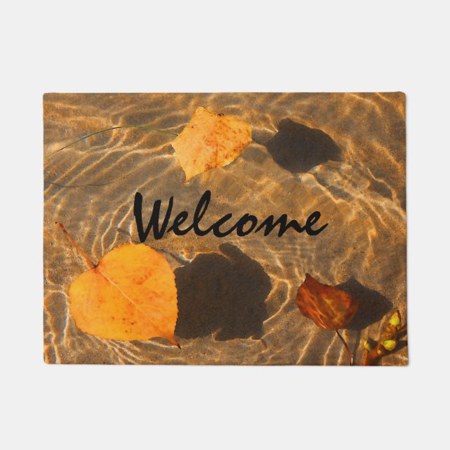 Felpudo del otoño de la acción de gracias por (Anverso)