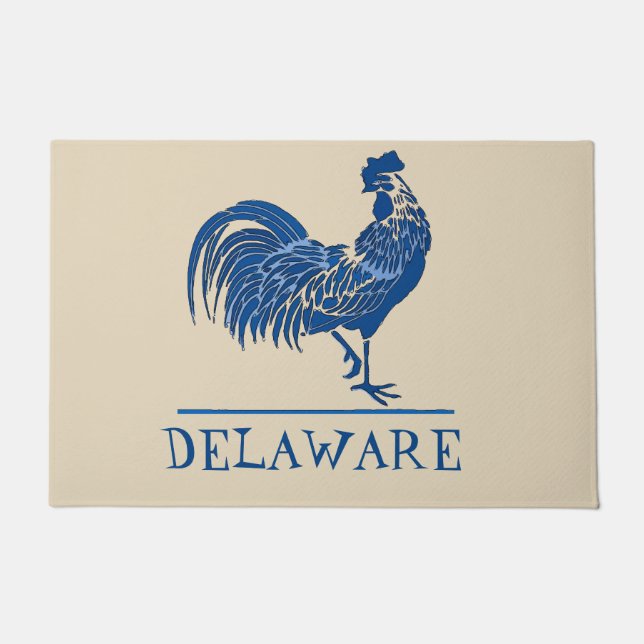 Felpudo Delaware Blue Hen, añadir texto Doormat (Anverso)