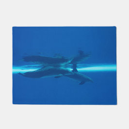 Felpudo Delfines y reflexiones, doormat azul oceánico