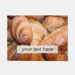 Felpudo Deliciosa fotografía clásica de croissants franc