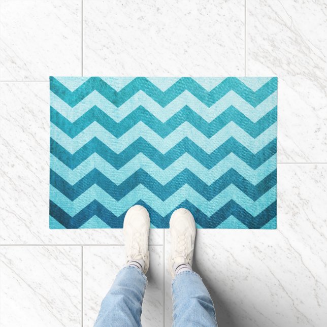 Felpudo Denim Chevron by Shirley Taylor (Interior)