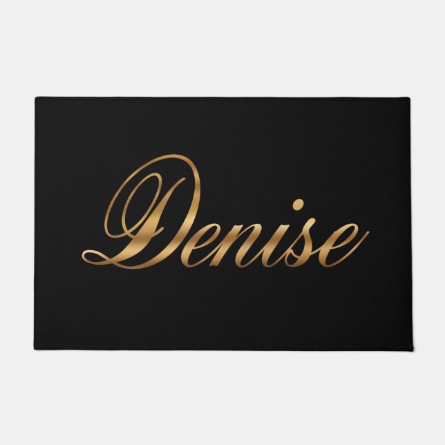 Felpudo Denise gold Design Lettering Türmatte (Anverso)